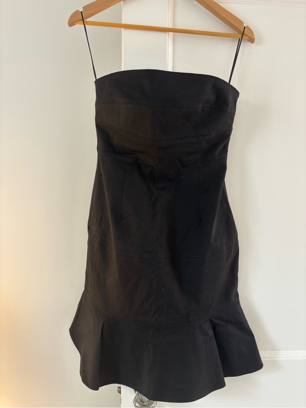 RED Valentino Black Strapless Mermaid-Hem Dress
